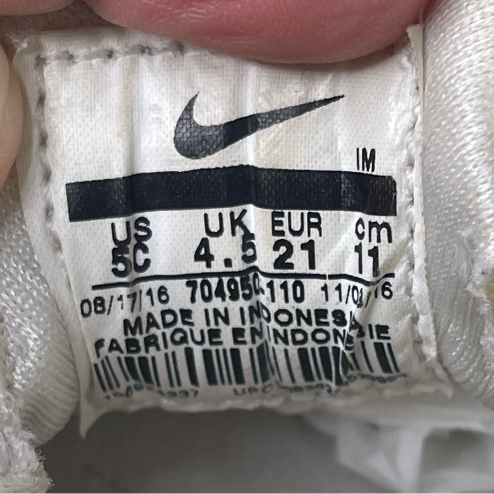 NIKE AIR HUARACHE RUN TD WHITE TODDLER SZ 5 704950-110 sneakers - Picture 7 of 9